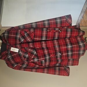 Torrid Red and Black Plaid Jacket